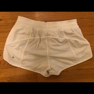 White lululemon shorts